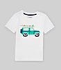 Color:White - Image 1 - Little Boys 2T-6 Short Sleeve Truck Applique T-Shirt