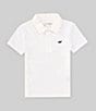 Color:White - Image 1 - Little Boys 2T-6 Short Sleeve Whale Embroidered Polo Shirt