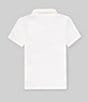 Color:White - Image 2 - Little Boys 2T-6 Short Sleeve Whale Embroidered Polo Shirt