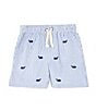 Color:Navy - Image 1 - Little Boys 2T-6 Whale Schifli Pull-On Shorts