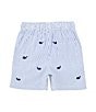 Color:Navy - Image 2 - Little Boys 2T-6 Whale Schifli Pull-On Shorts