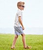 Color:Navy - Image 4 - Little Boys 2T-6 Whale Schifli Pull-On Shorts