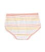 Color:Brushed Rainbow Stripe - Image 2 - Little Girls 2T-5 Stripe Cotton Brief Panties
