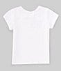 Color:White - Image 2 - Little Girls 2T-6X Flag Embroidered T-Shirt