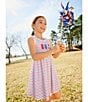 Adventurewear 360 Little Girls Round Neckline Sleeveless Americana Popsicle Dress With Sunglasses Set, Color:Multi - Image 2