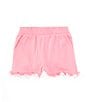 Color:Pink - Image 1 - Little Girls 2T-6X Ruffle Hem Shorts