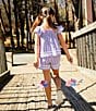 Adventurewear 360 Little Girls 2T-6X Striped Seersucker Flutter Sleeve Top & Matching Pull-On Shorts Set, Color:Multi - Image 3