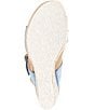 Aetrex Anetta Denim Embossed Leather Espadrille Wedge Sandals - Image 6