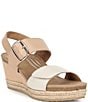 Aetrex Anetta Leather Espadrille Wedge Sandals - Image 1