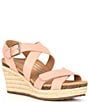 Color:Rose - Image 1 - Anna Wedge Espadrille Platform Sandals