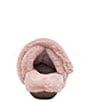 Color:Pink - Image 3 - Arianna Suede Faux Fur Lined Slippers