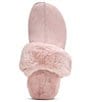 Color:Pink - Image 5 - Arianna Suede Faux Fur Lined Slippers