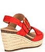 Color:Poppy - Image 2 - Ashley Espadrille Platform Wedge Sandals