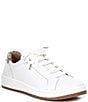 Color:White - Image 1 - Blake Exotic Snake Print Accent Lace-Up Sneakers