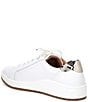 Color:White - Image 3 - Blake Exotic Snake Print Accent Lace-Up Sneakers
