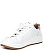 Color:White - Image 4 - Blake Exotic Snake Print Accent Lace-Up Sneakers