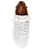 Color:White - Image 5 - Blake Exotic Snake Print Accent Lace-Up Sneakers