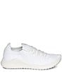 Color:White - Image 2 - Women's Carly Knit Lace-Up Wedge Sneakers