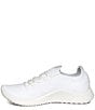 Color:White - Image 4 - Women's Carly Knit Lace-Up Wedge Sneakers
