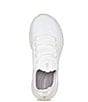 Color:White - Image 5 - Women's Carly Knit Lace-Up Wedge Sneakers