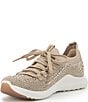 Color:Nude - Image 4 - Carly Sparkle Knit Rhinestone Embellished Sneakers