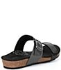 Color:Black - Image 2 - Daisy Leather Adjustable Slide Sandals