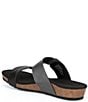 Color:Black - Image 3 - Daisy Leather Adjustable Slide Sandals