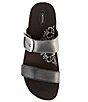 Color:Black - Image 5 - Daisy Leather Adjustable Slide Sandals