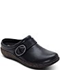 Aetrex Daphne Leather Buckle Strap Clogs - Image 1
