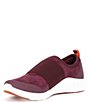 Color:Burgundy - Image 4 - Demi Suede Stretch Band Slip-On Sneakers