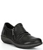 Color:Black - Image 1 - Katie Lateral Side Zip Leather Loafers