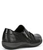 Color:Black - Image 2 - Katie Lateral Side Zip Leather Loafers