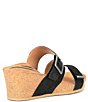 Color:Black - Image 2 - Kimmy Leather Wedge Slide Sandals