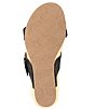 Color:Black - Image 6 - Kimmy Leather Wedge Slide Sandals
