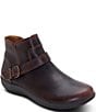 Aetrex Leah Weatherproof Leather Buckle Strap Ankle Booties - Image 6