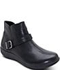 Aetrex Leah Weatherproof Leather Buckle Strap Ankle Booties - Image 1