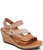 Aetrex Madelyn Hook-and-Loop Stappy Wedge Sandals - Image 1