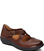 Aetrex Paisley Leather Cross Strap Mary Janes - Image 1