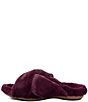 Color:Wine - Image 4 - Penelope Adjustable Faux Fur Slippers