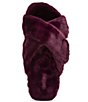 Color:Wine - Image 5 - Penelope Adjustable Faux Fur Slippers