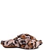 Color:Leopard - Image 2 - Penelope Adjustable Leopard Print Faux Fur Slippers