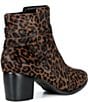 Aetrex Rebecca Leopard Print Calf Hair Buckle Strap Block Heel Booties - Image 2