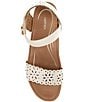 Aetrex Sydney Floral Perforated Leather Espadrille Platform Wedge Sandals - Image 5