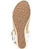 Aetrex Sydney Floral Perforated Leather Espadrille Platform Wedge Sandals - Image 6