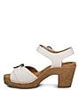 Color:White - Image 4 - Tory Open Toe Buckle Detail Heel Sandals