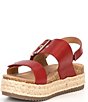 Aetrex Vania Leather Buckle Detail Platform Espadrille Sandals | Dillard's