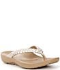 Aetrex Vicki Braided Metallic EVA Flip-Flops - Image 1