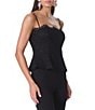 AFRM Ari Lace Square Neck Sleeveless Peplum Top - Image 1