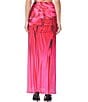 AFRM Coordinating Bevin Floral Printed Ruched Mesh Maxi Skirt, Color:Organic Rose - Image 2