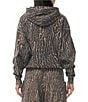 AFRM Cameron Coordinating Leopard Print Logo Zip Up Hoodie - Image 2